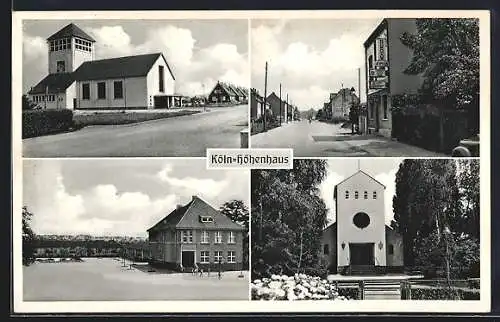 AK Köln-Höhenhaus, Kirche, Schule, Gasthaus