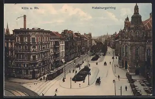 AK Köln-Neustadt, Habsburgerring, Strassenbahn