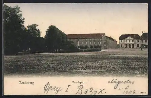 AK Rendsburg, Blick über den Paradeplatz