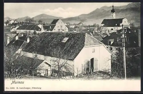 AK Murnau / Staffelsee, Teilansicht mit Kirche