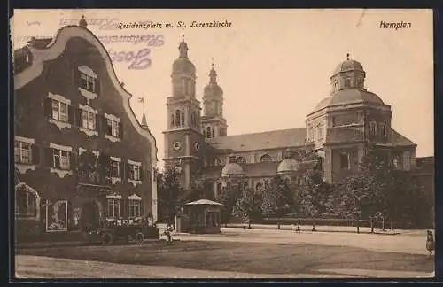 AK Kempten / Allgäu, Residenzplatz mit St. Lorenzkirche