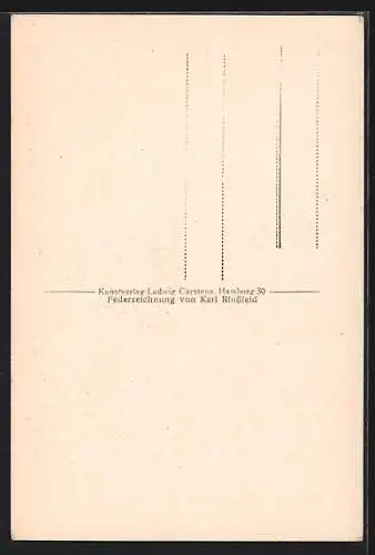 Künstler-AK Weimar / Thüringen, Menschen hinter der Stadtkirche