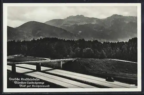 AK Deutsche Kraftfahrbahn München-Landesgrenze, Blick zur Kampenwand