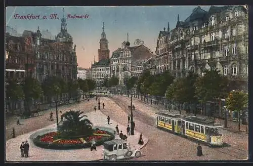 AK Frankfurt, Rossmarkt, Strassenbahn