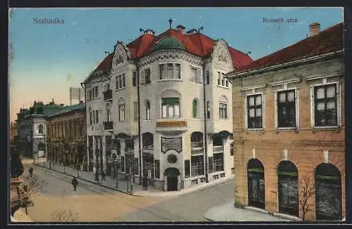 AK Szabadka, Kossuth utca, Gasthaus Fonciere