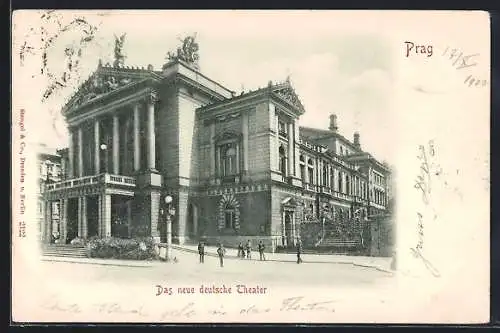 AK Prag / Praha, Blick zum neuen deutschen Theater