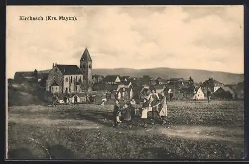 AK Kirchesch, Kinder tanzen Ringelrein