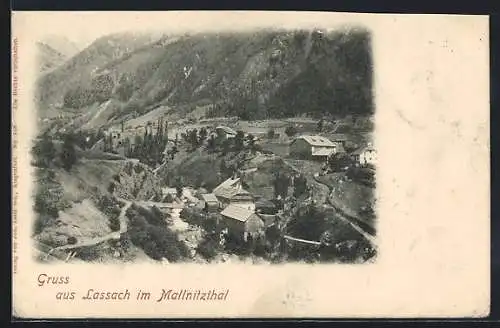 AK Obervellach, Lassach im Mallnitzthal, Teilansicht aus der Vogelschau