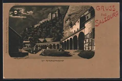 Lithographie Salzburg, St. Petersfriedhof