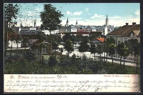 AK St. Pölten, Ortsansicht mit Kirche