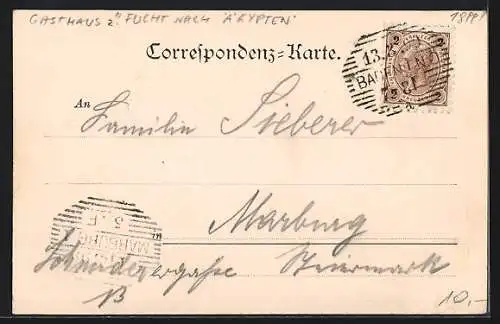 AK Baden, Ruine Rauhenstein, Gasthaus zur Flucht nach Egypten um 1900