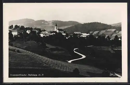 AK Peilstein /O. D., Panorama mit Kirche