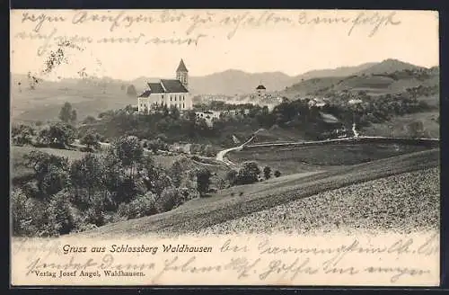 AK Waldhausen im Strudengau, Gruss vom Schlossberg