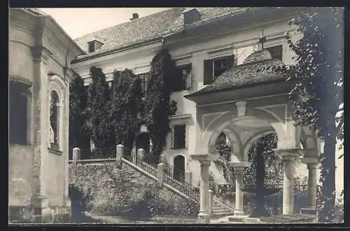 AK St. Wolfgang, Partie bei der Kirche