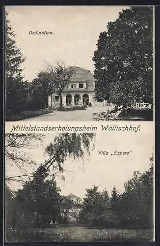 AK Maria Enzersdorf, Mittelstandserholungsheim Wällischhof, Ordination, Villa Espero