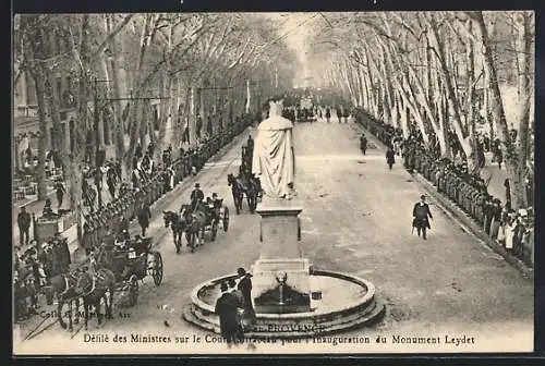 AK Aix-en-Provence, Défilé des Ministres pour l`inauguration du Monument Leydet