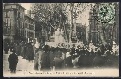 AK Aix-en-Provence, Carnaval XVII, Le Corso, La révolte des Jouets