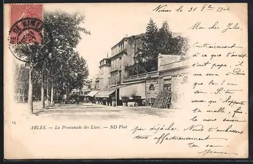 AK Arles, La Promenade des Lices