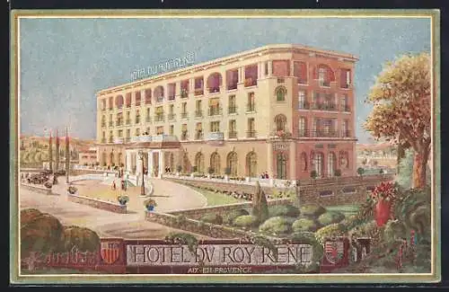 AK Aix-en-Provence, Hôtel du Roy René et ses jardins élégants