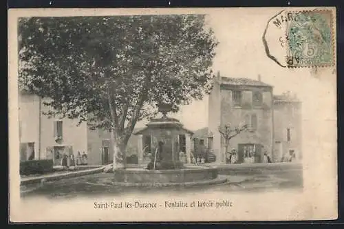 AK Saint-Paul-lès-Durance, Fontaine et lavoir public