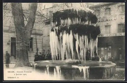 AK Salon, Grande Fontaine glacée en hiver