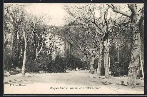 AK Roquefavour, Terrasse de l`Hôtel Arquier