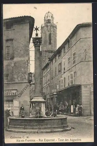 AK Aix-en-Provence, Rue Espariat, Tour des Augustins