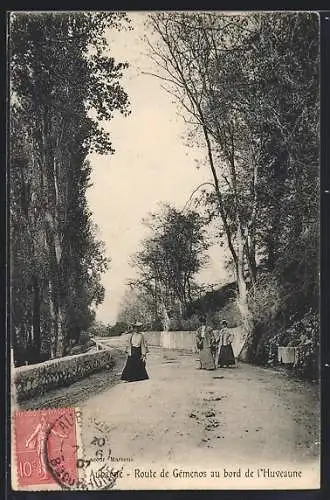 AK Aubagne, Route de Gémenos au bord de l`Huveaune