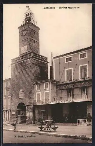 AK Lambesc, Horloge Jacquemart et Café Central