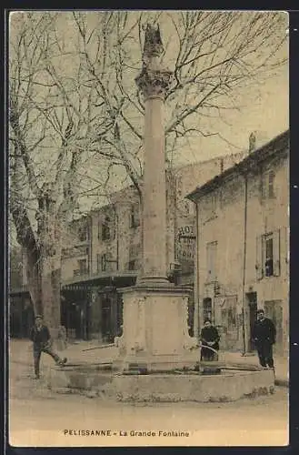 AK Pélissanne, La Grande Fontaine et ses alentours animés