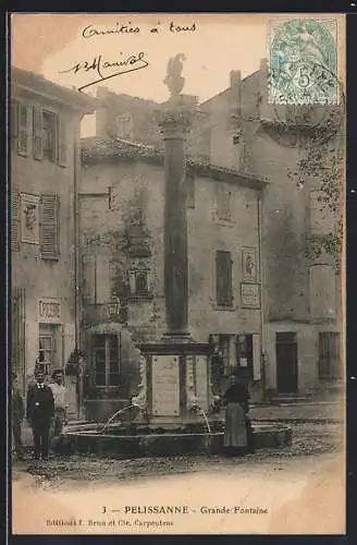 AK Pélissanne, Grande Fontaine et bâtiments environnants