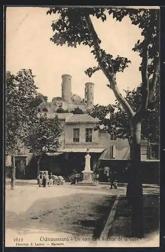 AK Châteaurenard, Un coin de l`Avenue de la Gare