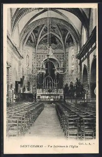 AK Saint-Chamas, Vue intérieure de l`église