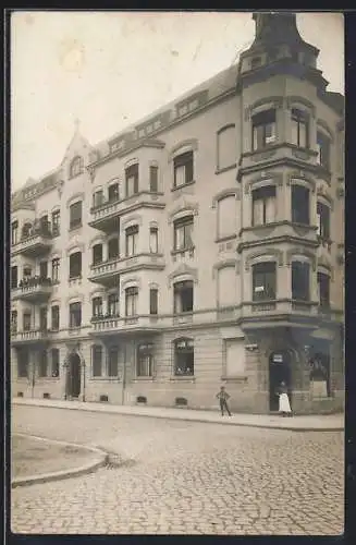 Foto-AK Magdeburg, Eckhaus ehemalige Fritz Reuter-Strasse, Schumacher Anton Kucharski, 1912