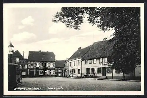 AK Wittenburg i. Meckl., Marktplatz mit Gasthaus