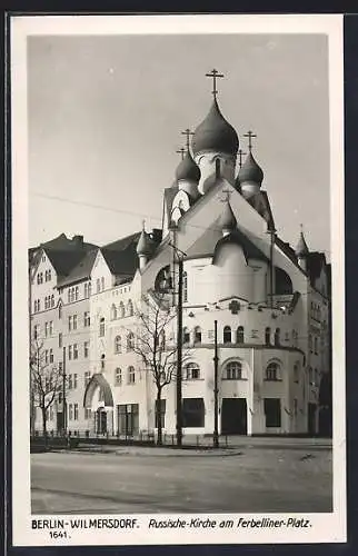 AK Berlin-Wilmersdorf, Russische Kirche am Ferbelliner Platz