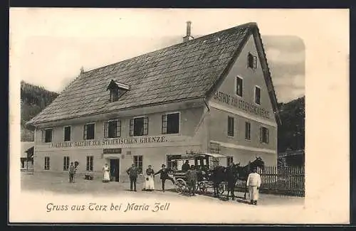 AK Mariazell, Terz, Gasthof zur Steierischen Grenze C. Rohrbacher