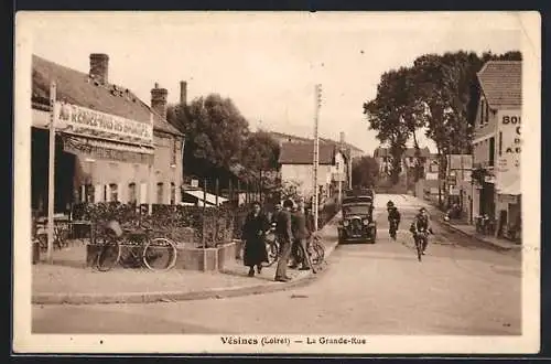 AK Vésines, La Grande-Rue, Partie im Ort