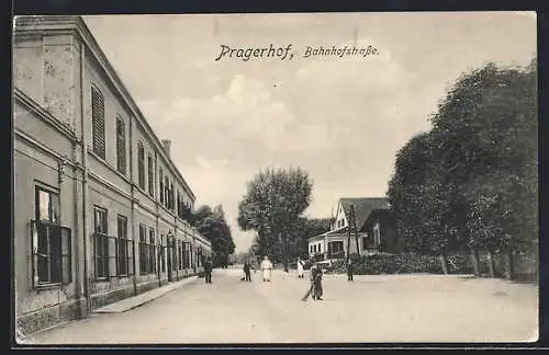 AK Pragerhof, Blick in die Bahnhofstrasse