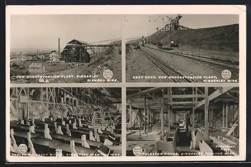 AK Kimberley, Diamond Mine, New Concentration Plant, Head Gear, Tables Pulsator House