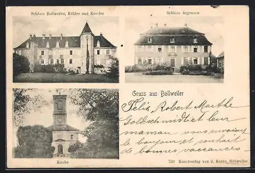 AK Bollweiler, Schloss, Köhler und Kessler, Schloss Argenson, Kirche