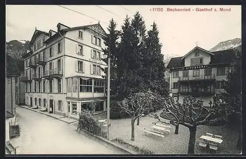 AK Beckenried, Gasthof zum Mond mit Dependance