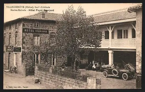 AK Villechenève /Rhône, Station Estivale, Hôtel Poyet-Granjard