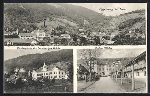 AK Eggenberg bei Graz, Erholungsheim der Barmherzigen Brüder, Schloss Röhrich