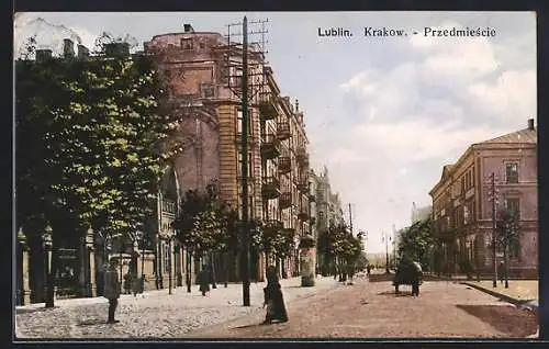 AK Lublin, Przedmiescie mit Litfasssäule