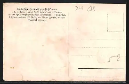 AK Neudorf / Döbeln, Holzstämme an der Schneidemühle