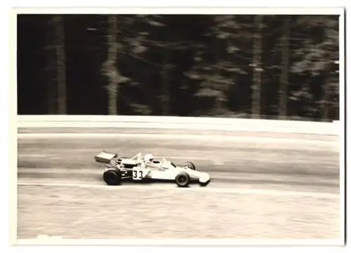 Fotografie Motorsport, Formel 2 Autorennen auf dem Nürburgring 1972, Rennwagen Startnummer 33