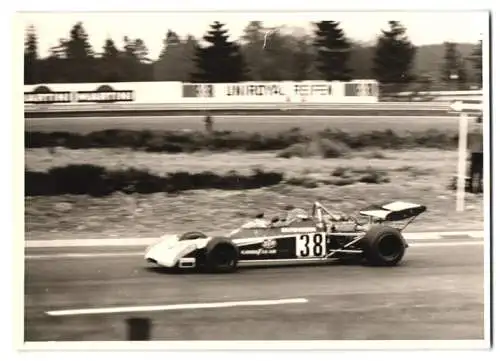 Fotografie Motorsport, Formel 2 Autorennen auf dem Nürburgring 1972, Rennwagen Startnummer 38