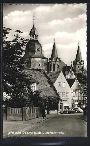 AK Damme /Oldb., Mühlenstrasse mit Blick zur Landesbank