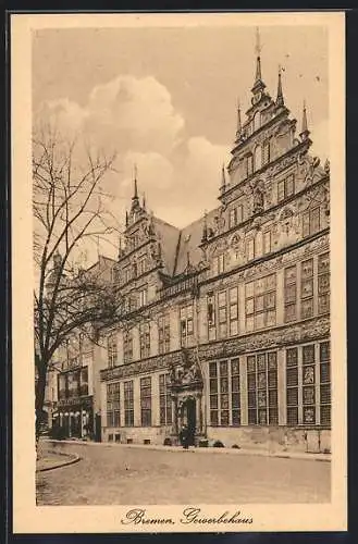 AK Bremen, Verzierte Fassade des Gewerbehauses